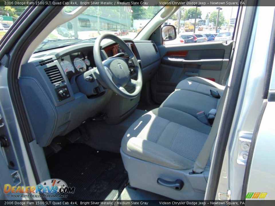 2006 Dodge Ram 1500 SLT Quad Cab 4x4 Bright Silver Metallic / Medium Slate Gray Photo #16