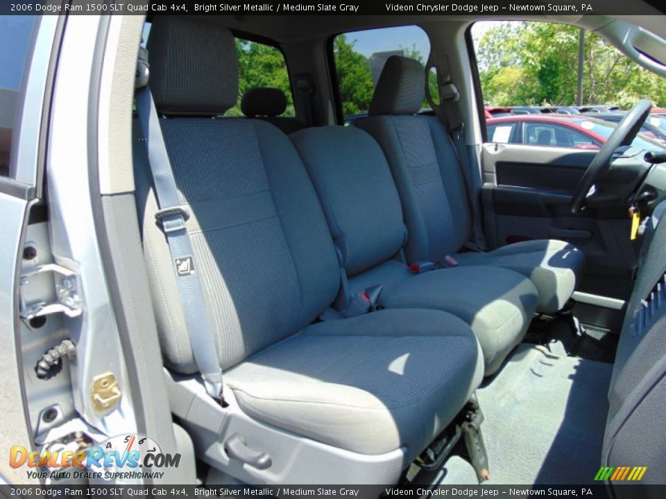 2006 Dodge Ram 1500 SLT Quad Cab 4x4 Bright Silver Metallic / Medium Slate Gray Photo #21