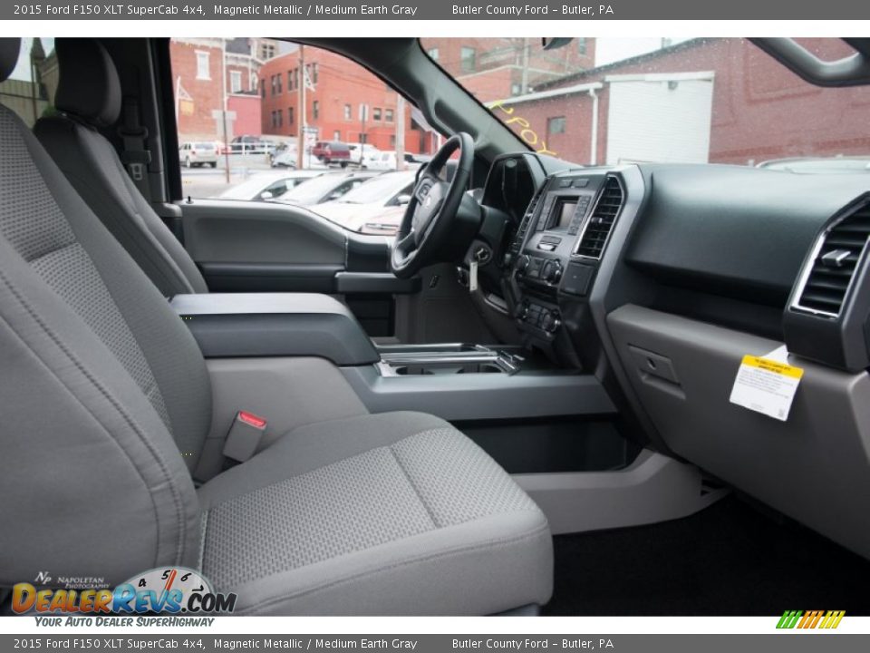 2015 Ford F150 XLT SuperCab 4x4 Magnetic Metallic / Medium Earth Gray Photo #5