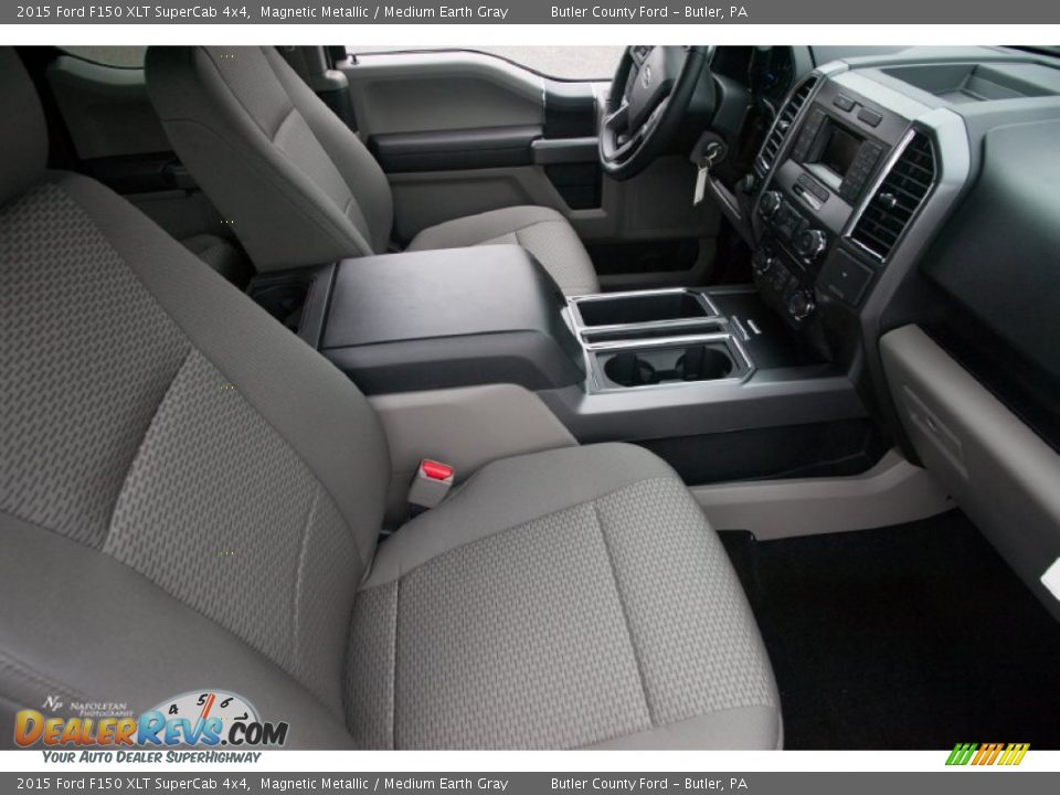 2015 Ford F150 XLT SuperCab 4x4 Magnetic Metallic / Medium Earth Gray Photo #6