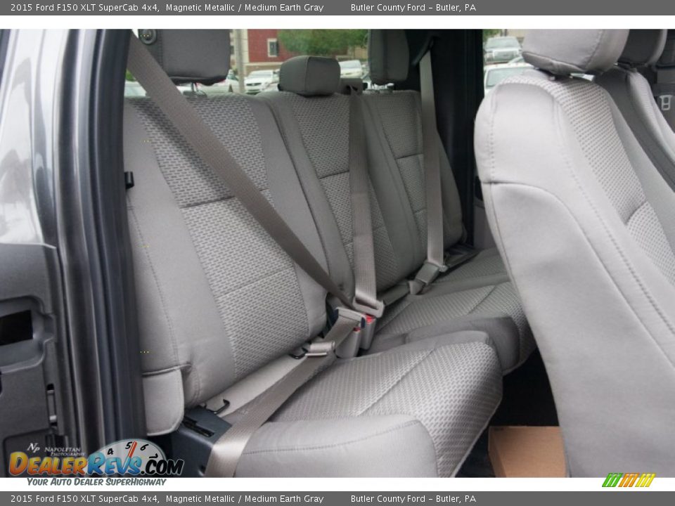2015 Ford F150 XLT SuperCab 4x4 Magnetic Metallic / Medium Earth Gray Photo #7