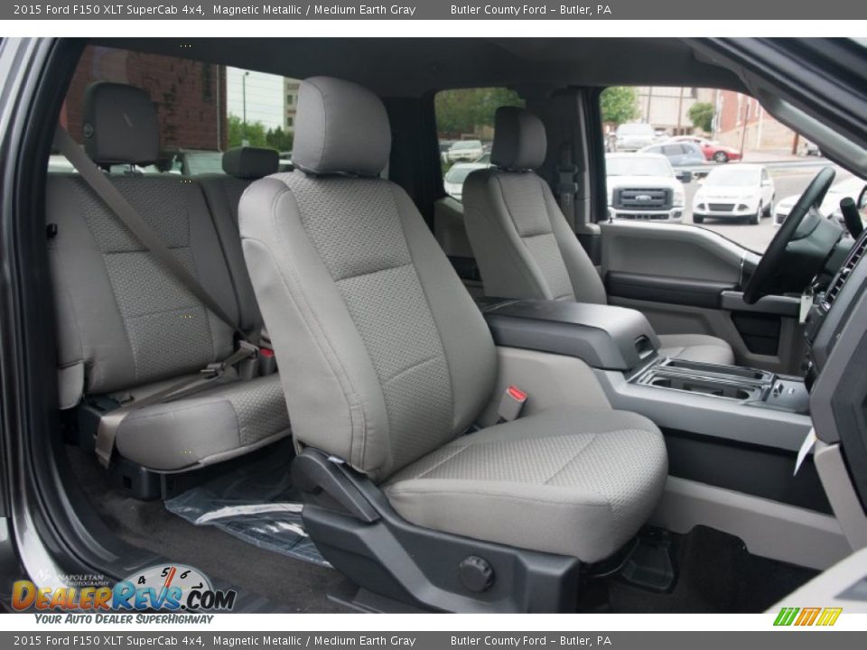 2015 Ford F150 XLT SuperCab 4x4 Magnetic Metallic / Medium Earth Gray Photo #8