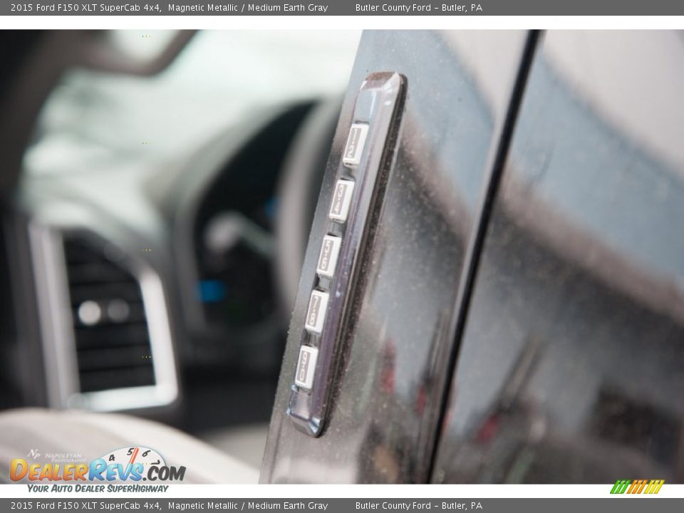 2015 Ford F150 XLT SuperCab 4x4 Magnetic Metallic / Medium Earth Gray Photo #9