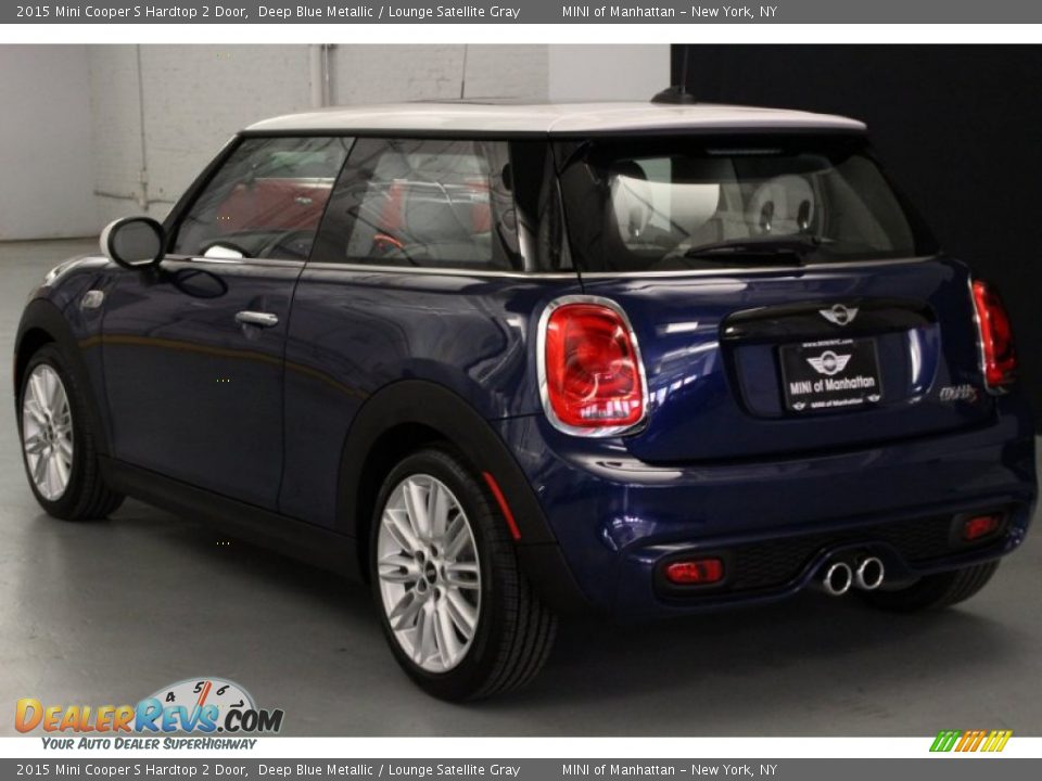 2015 Mini Cooper S Hardtop 2 Door Deep Blue Metallic / Lounge Satellite Gray Photo #4