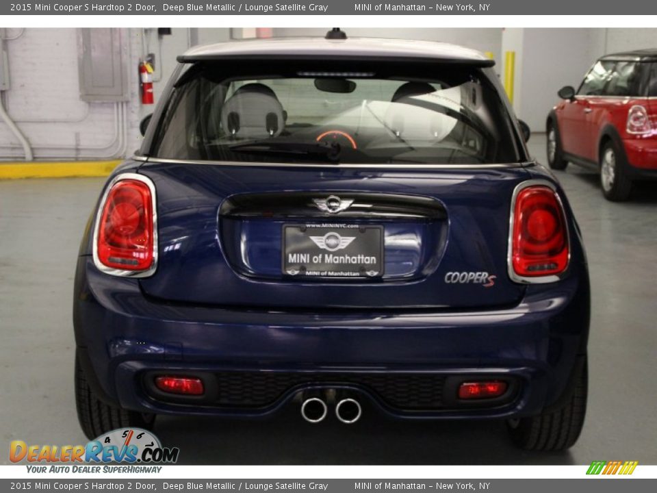 2015 Mini Cooper S Hardtop 2 Door Deep Blue Metallic / Lounge Satellite Gray Photo #5
