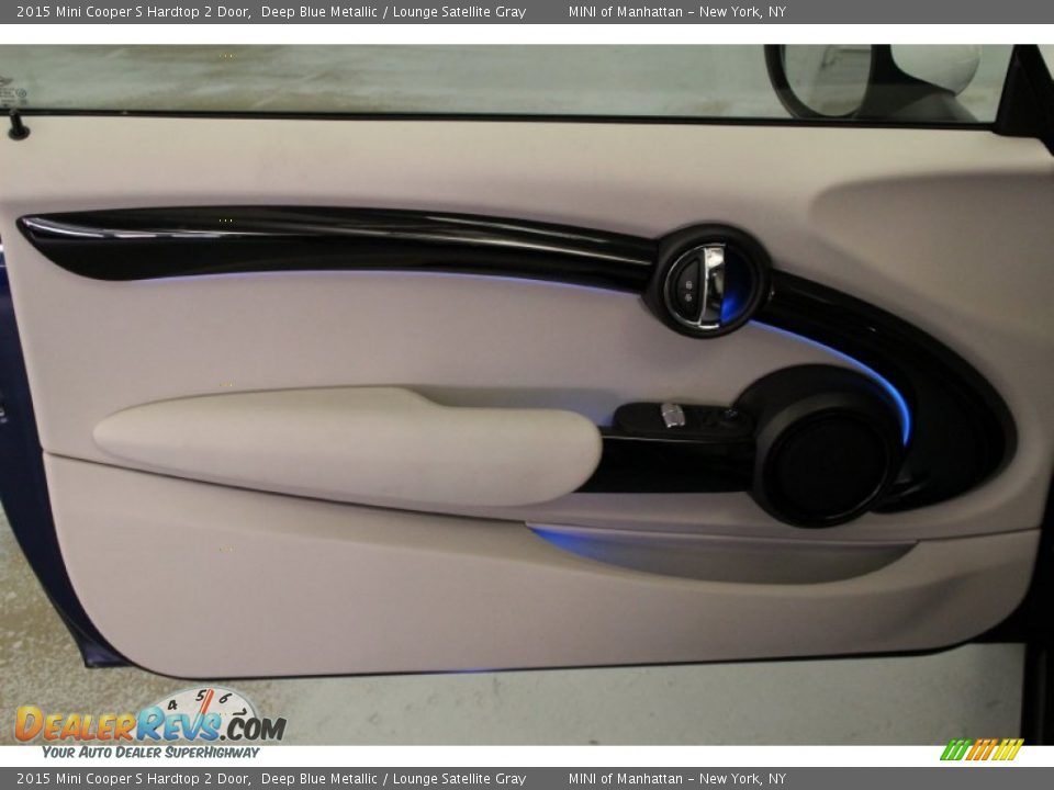 2015 Mini Cooper S Hardtop 2 Door Deep Blue Metallic / Lounge Satellite Gray Photo #6