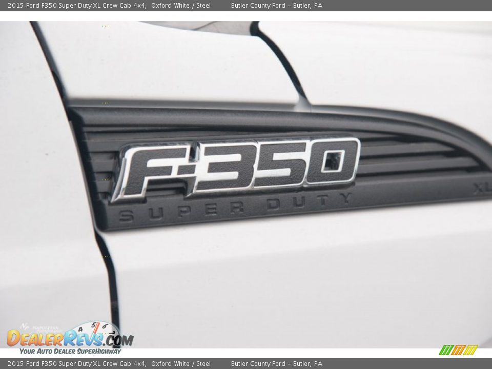 2015 Ford F350 Super Duty XL Crew Cab 4x4 Oxford White / Steel Photo #7