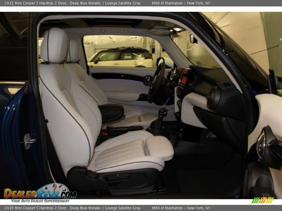 2015 Mini Cooper S Hardtop 2 Door Deep Blue Metallic / Lounge Satellite Gray Photo #10