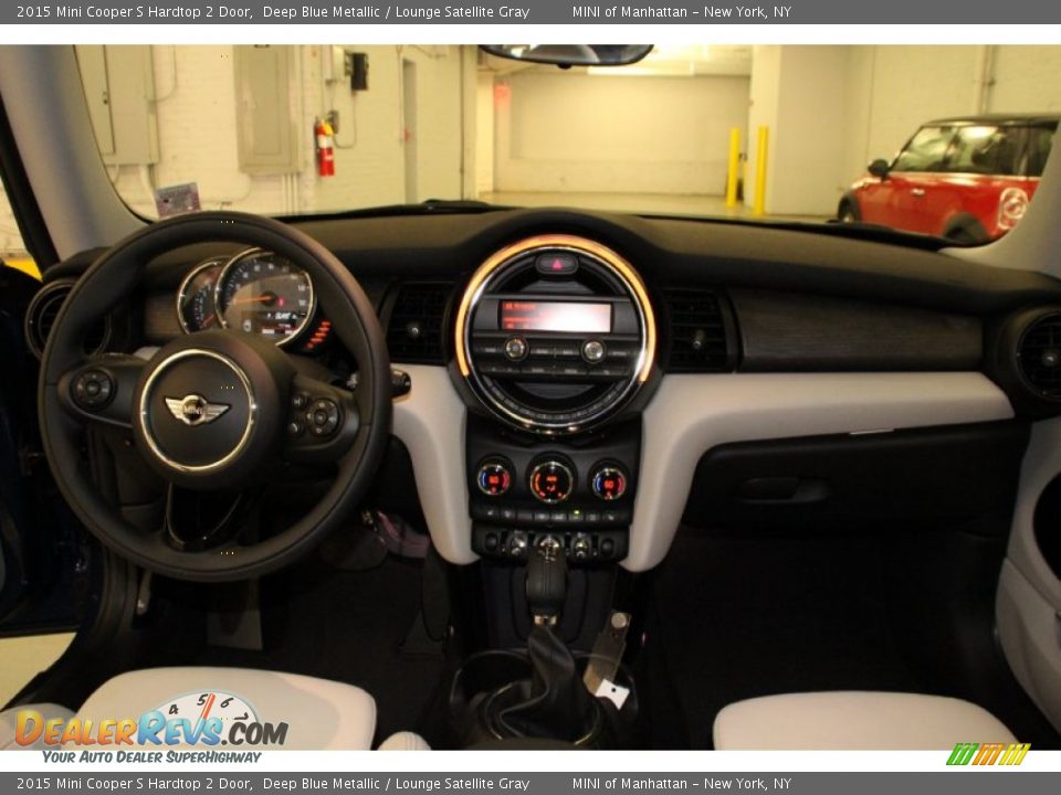 2015 Mini Cooper S Hardtop 2 Door Deep Blue Metallic / Lounge Satellite Gray Photo #12