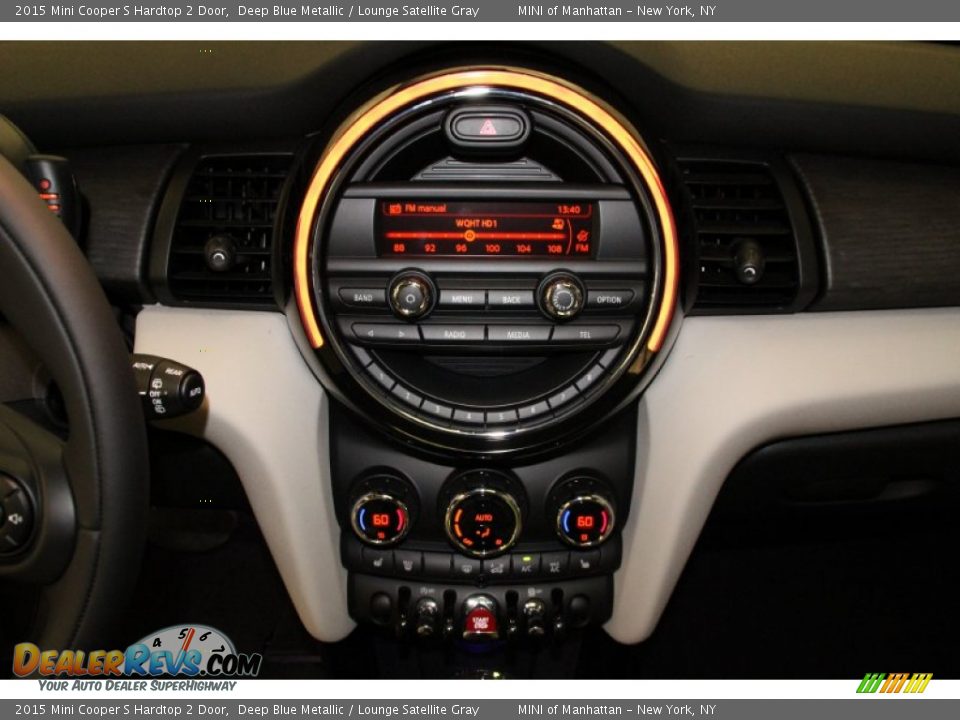 2015 Mini Cooper S Hardtop 2 Door Deep Blue Metallic / Lounge Satellite Gray Photo #13