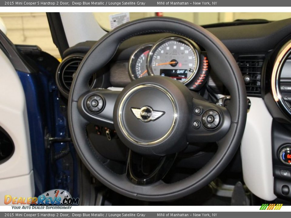 2015 Mini Cooper S Hardtop 2 Door Deep Blue Metallic / Lounge Satellite Gray Photo #16