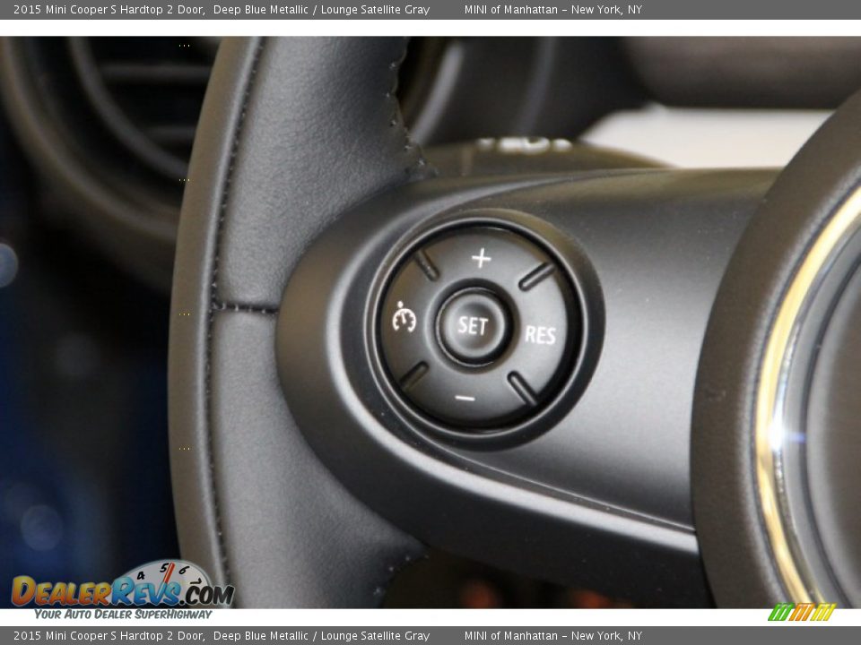 2015 Mini Cooper S Hardtop 2 Door Deep Blue Metallic / Lounge Satellite Gray Photo #17