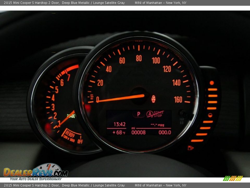 2015 Mini Cooper S Hardtop 2 Door Deep Blue Metallic / Lounge Satellite Gray Photo #19