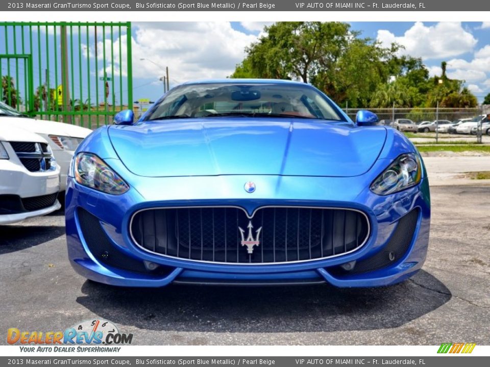 2013 Maserati GranTurismo Sport Coupe Blu Sofisticato (Sport Blue Metallic) / Pearl Beige Photo #2