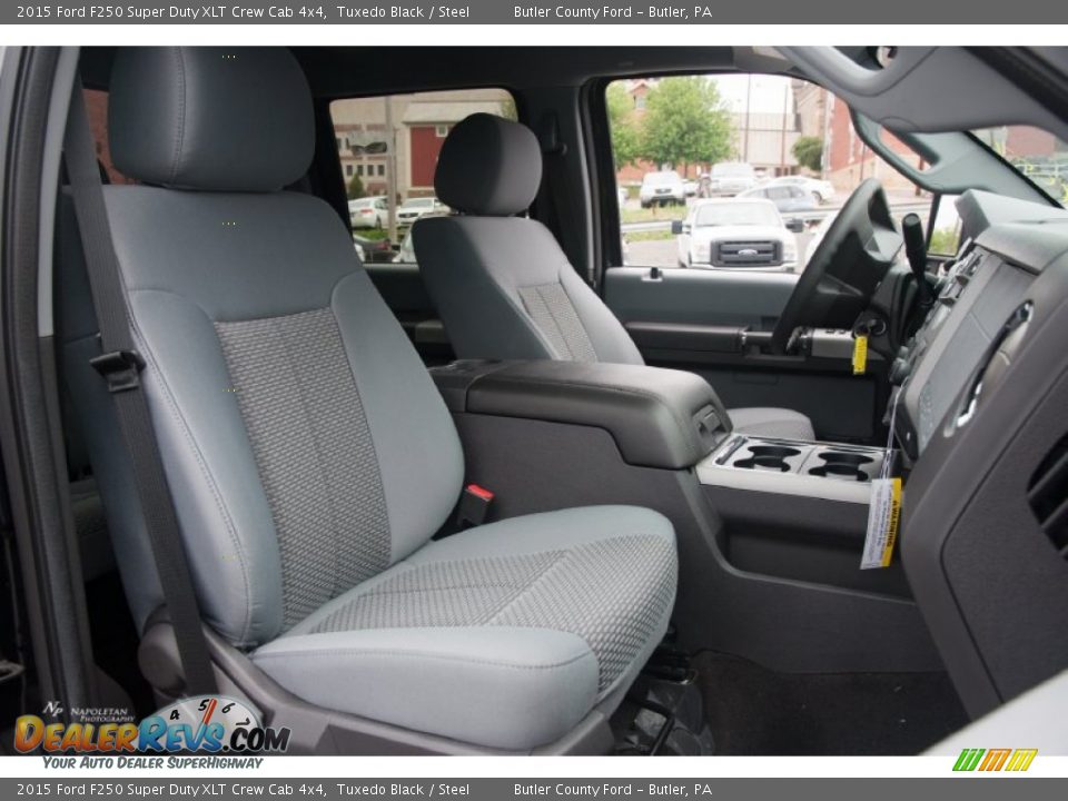 2015 Ford F250 Super Duty XLT Crew Cab 4x4 Tuxedo Black / Steel Photo #9