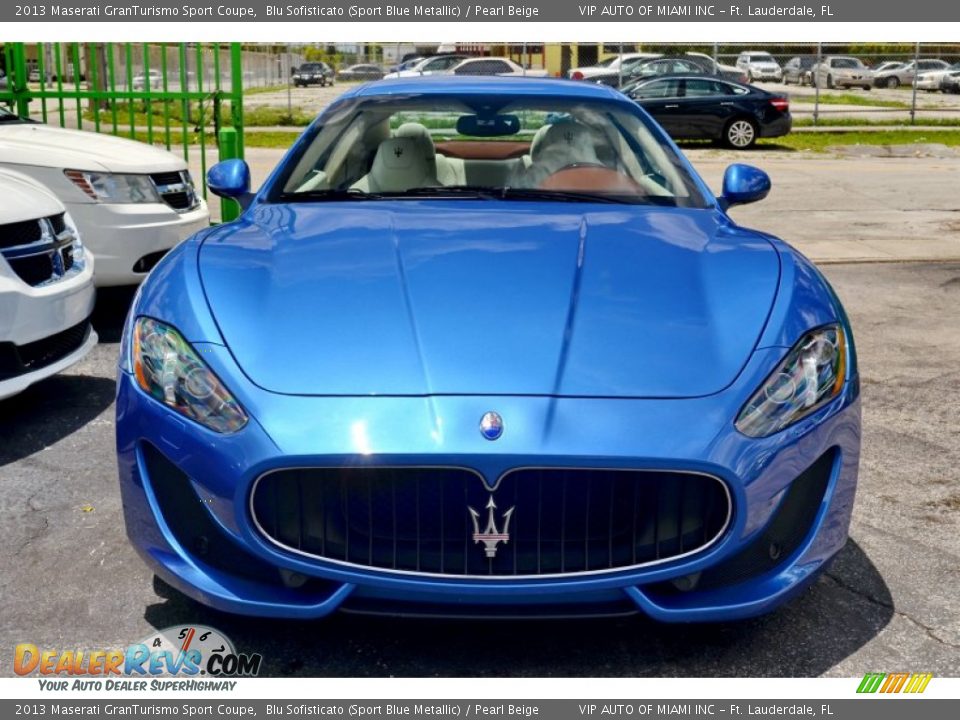 2013 Maserati GranTurismo Sport Coupe Blu Sofisticato (Sport Blue Metallic) / Pearl Beige Photo #5