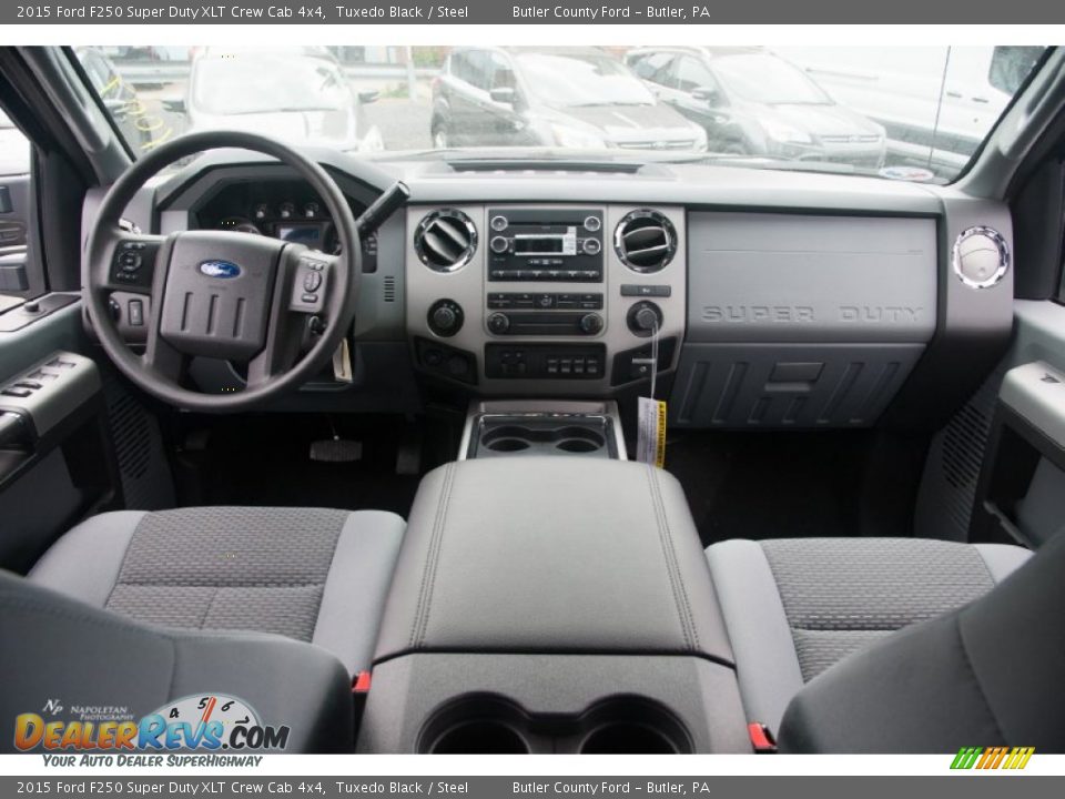2015 Ford F250 Super Duty XLT Crew Cab 4x4 Tuxedo Black / Steel Photo #11