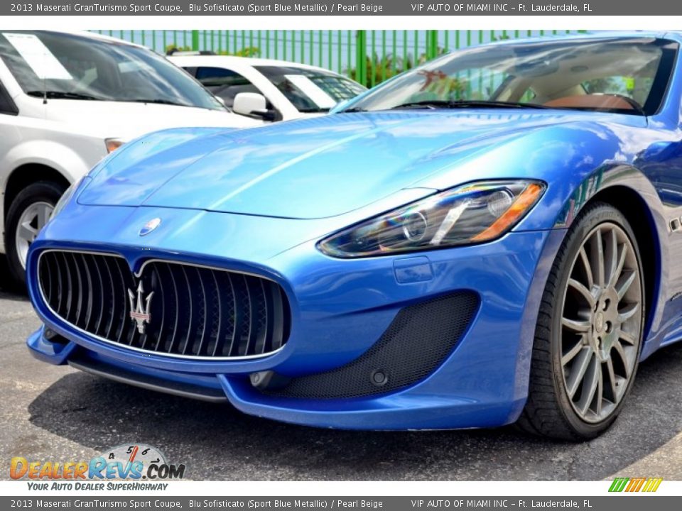 2013 Maserati GranTurismo Sport Coupe Blu Sofisticato (Sport Blue Metallic) / Pearl Beige Photo #7