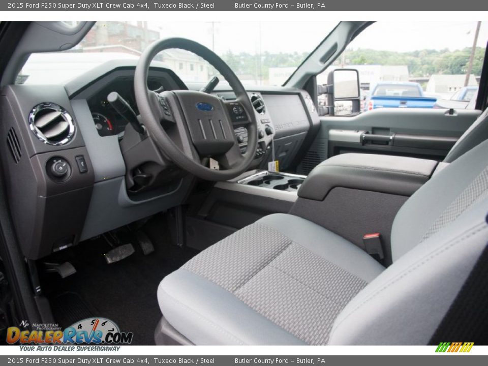 2015 Ford F250 Super Duty XLT Crew Cab 4x4 Tuxedo Black / Steel Photo #13