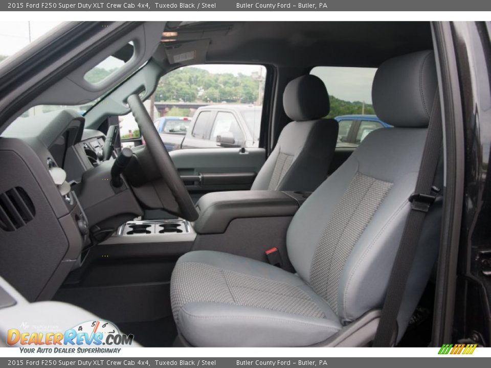 2015 Ford F250 Super Duty XLT Crew Cab 4x4 Tuxedo Black / Steel Photo #15