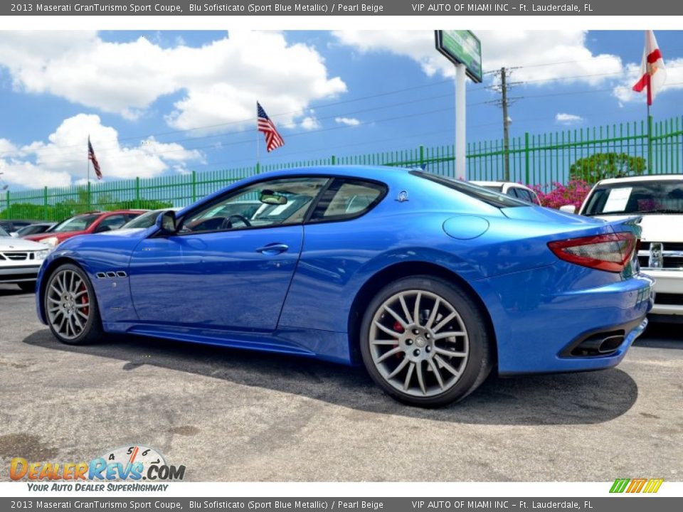 2013 Maserati GranTurismo Sport Coupe Blu Sofisticato (Sport Blue Metallic) / Pearl Beige Photo #12