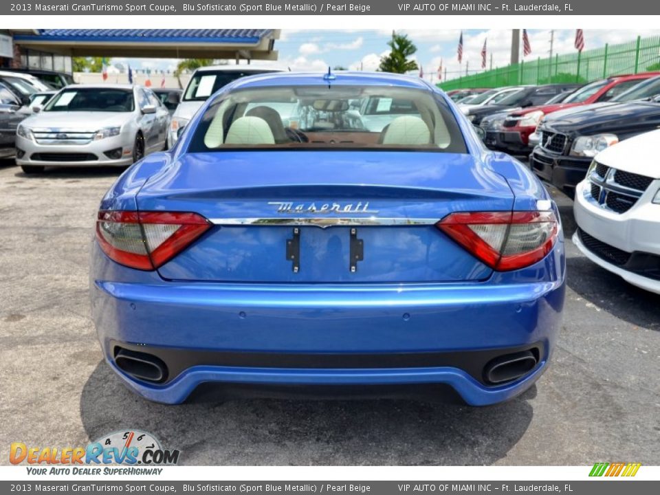 2013 Maserati GranTurismo Sport Coupe Blu Sofisticato (Sport Blue Metallic) / Pearl Beige Photo #15