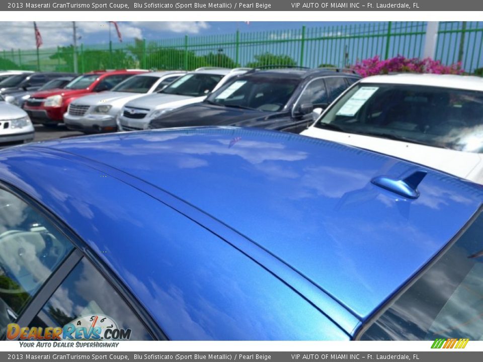 2013 Maserati GranTurismo Sport Coupe Blu Sofisticato (Sport Blue Metallic) / Pearl Beige Photo #23