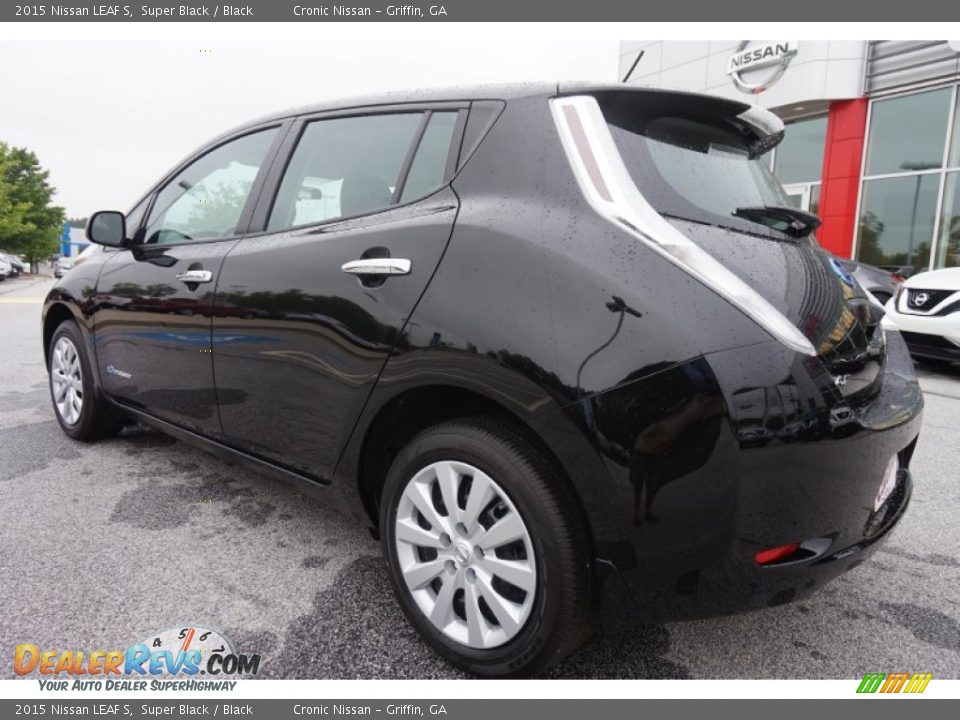 2015 Nissan LEAF S Super Black / Black Photo #3