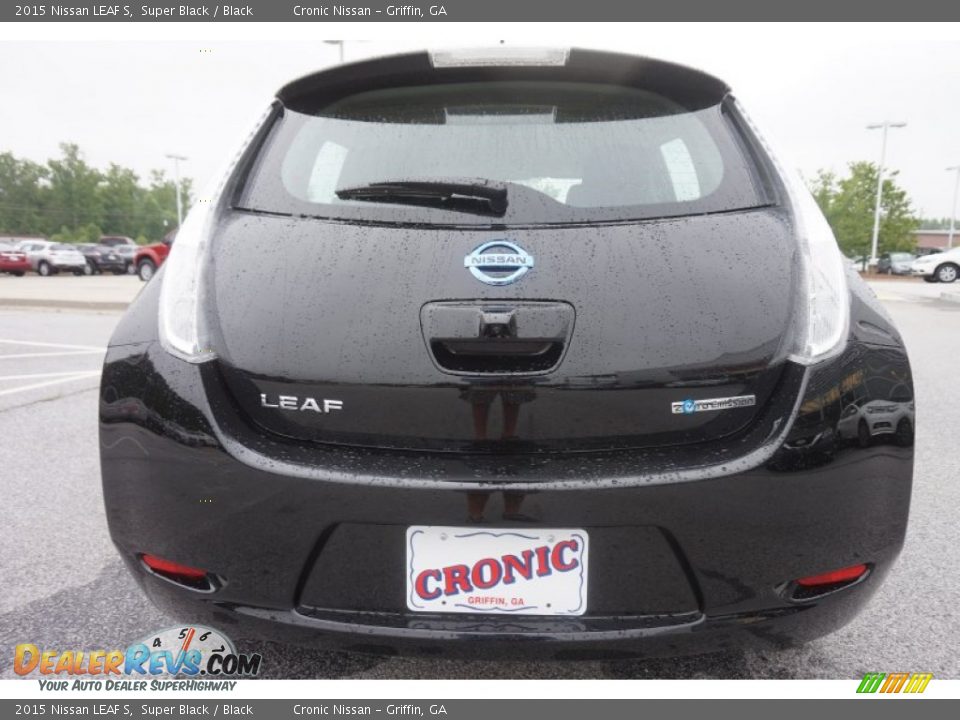2015 Nissan LEAF S Super Black / Black Photo #4