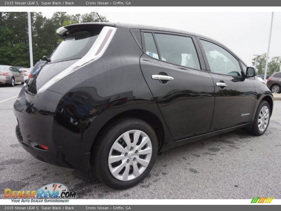 2015 Nissan LEAF S Super Black / Black Photo #5