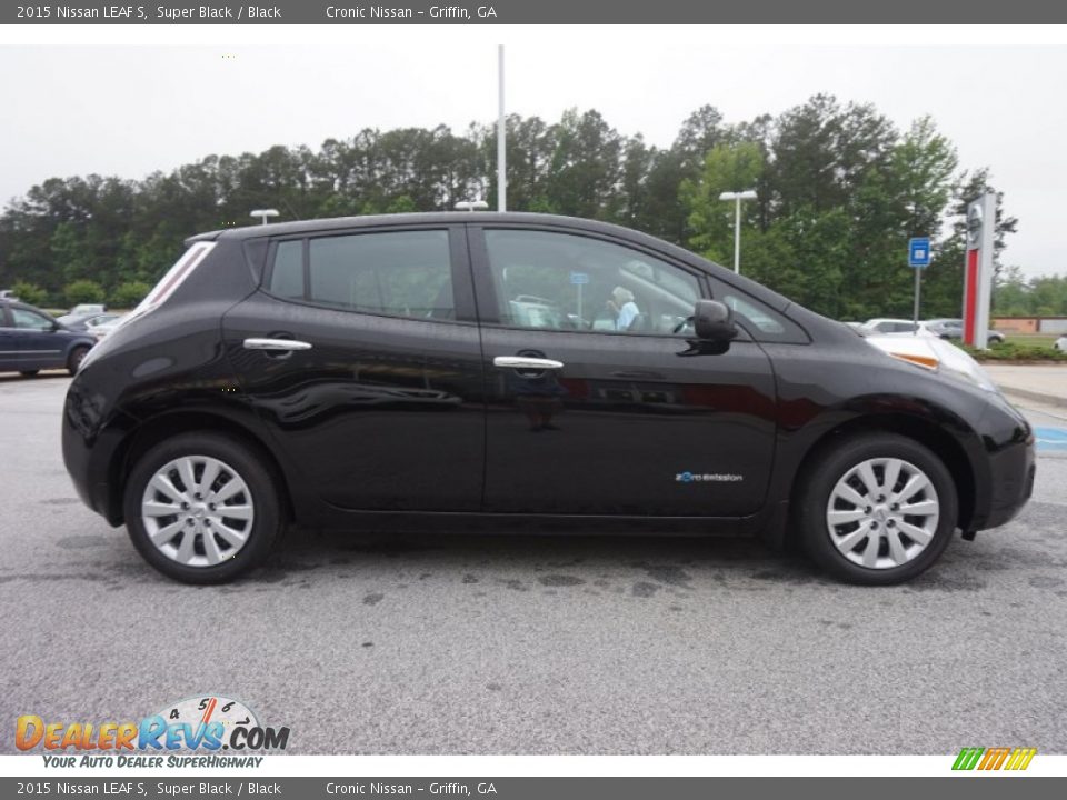 2015 Nissan LEAF S Super Black / Black Photo #6