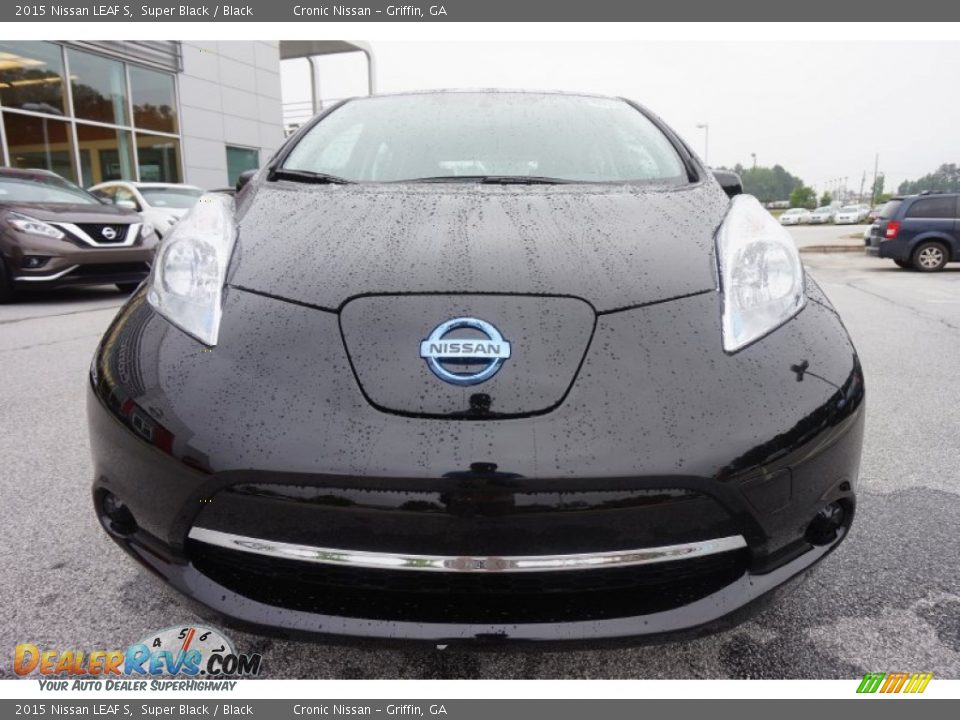 2015 Nissan LEAF S Super Black / Black Photo #8