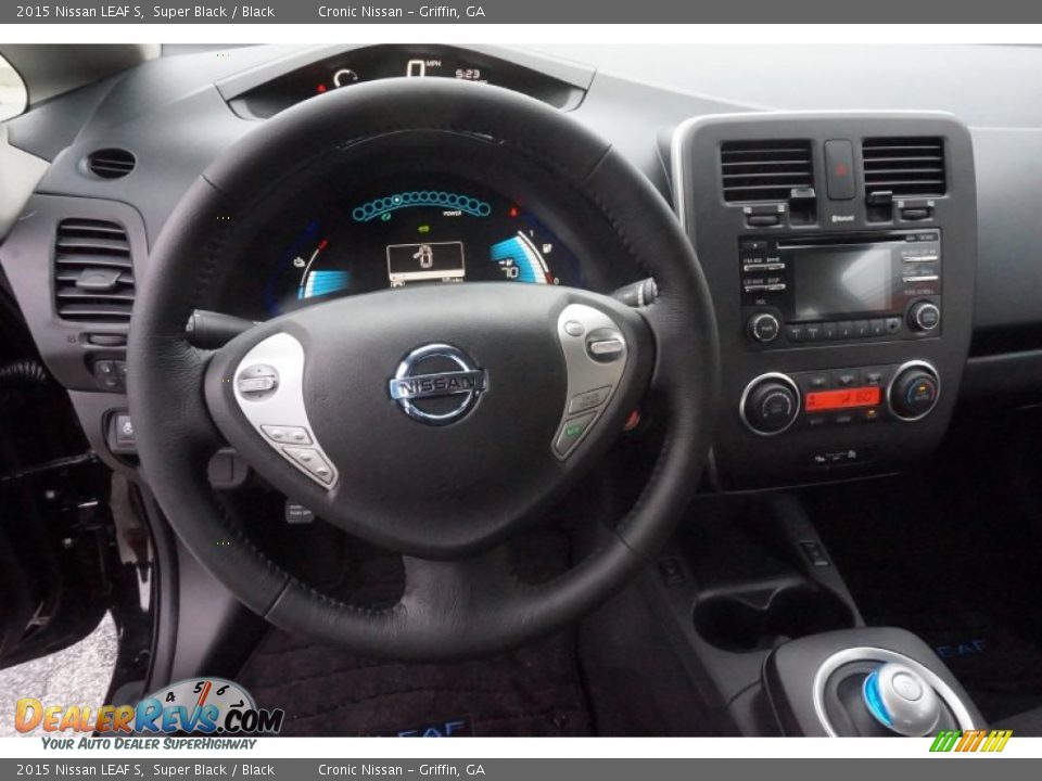 2015 Nissan LEAF S Super Black / Black Photo #10