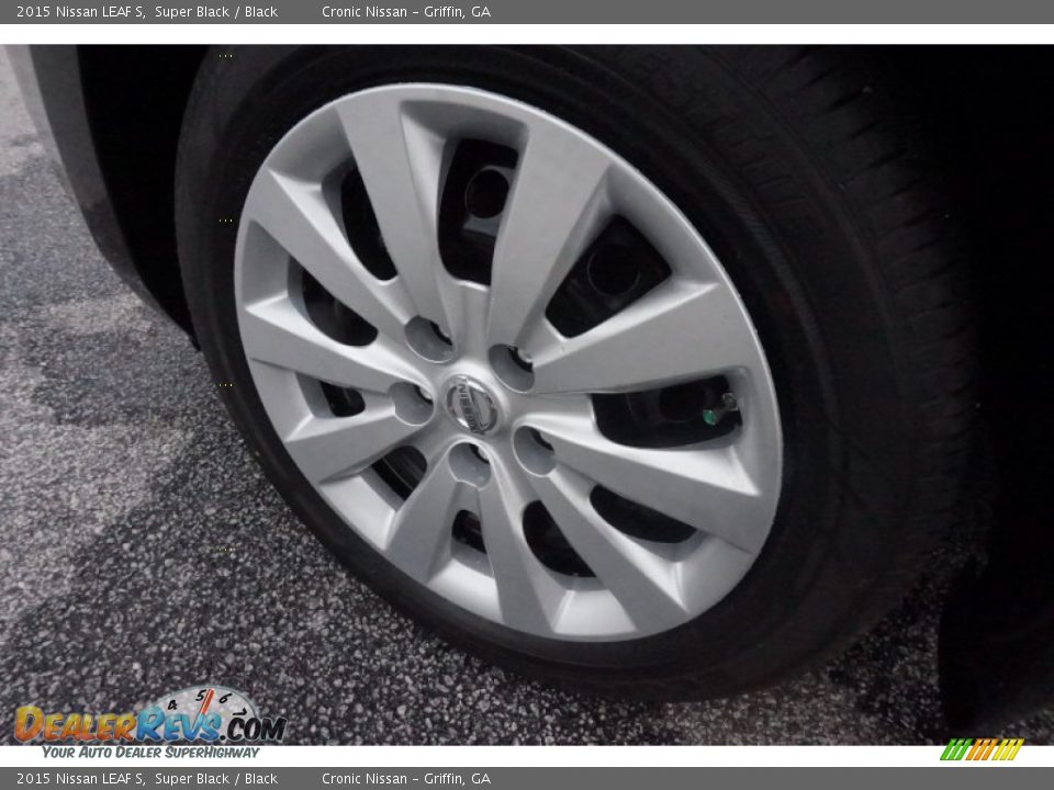 2015 Nissan LEAF S Super Black / Black Photo #11