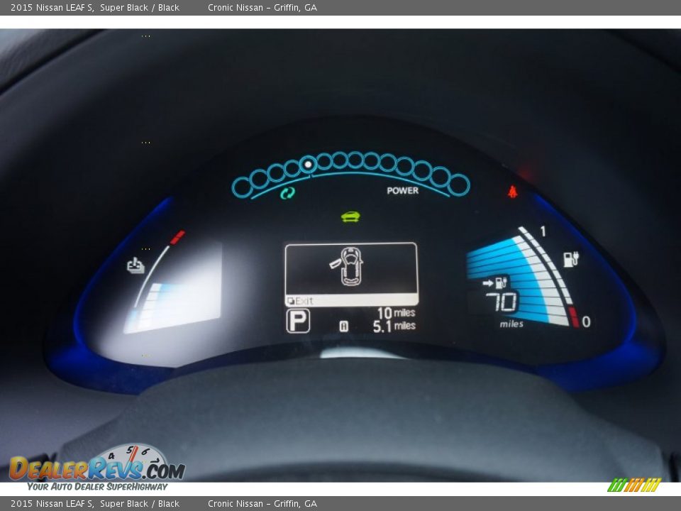 2015 Nissan LEAF S Super Black / Black Photo #13