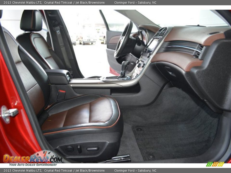 2013 Chevrolet Malibu LTZ Crystal Red Tintcoat / Jet Black/Brownstone Photo #17