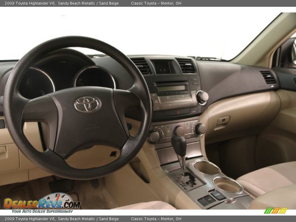 2009 Toyota Highlander V6 Sandy Beach Metallic / Sand Beige Photo #7