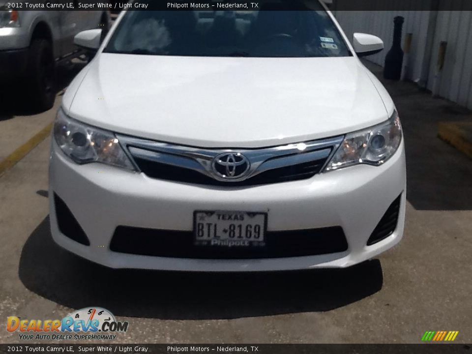 2012 Toyota Camry LE Super White / Light Gray Photo #1