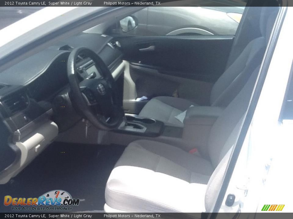 2012 Toyota Camry LE Super White / Light Gray Photo #7