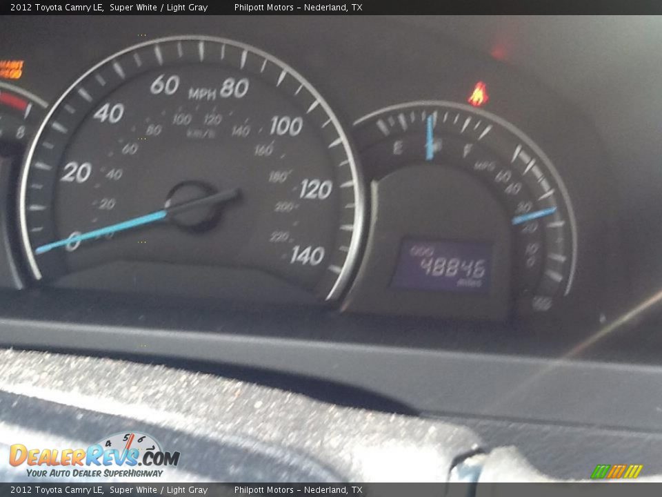 2012 Toyota Camry LE Super White / Light Gray Photo #9