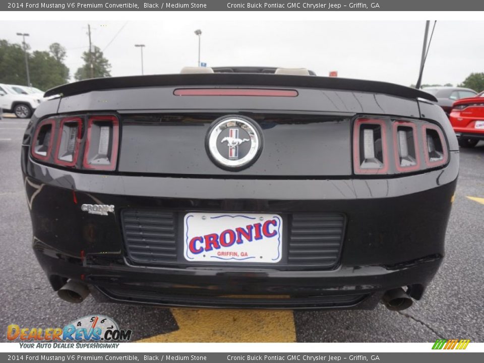 2014 Ford Mustang V6 Premium Convertible Black / Medium Stone Photo #6