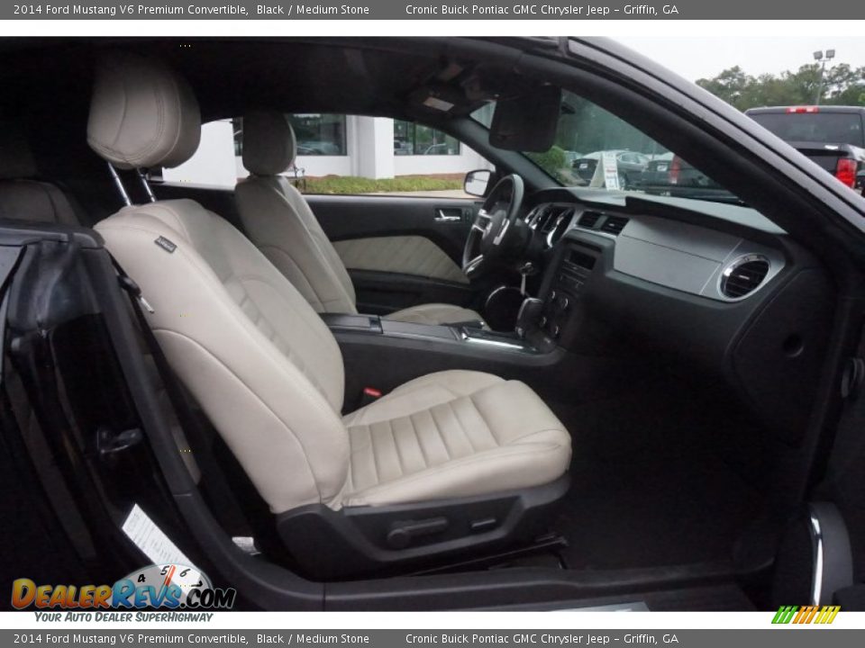 2014 Ford Mustang V6 Premium Convertible Black / Medium Stone Photo #15