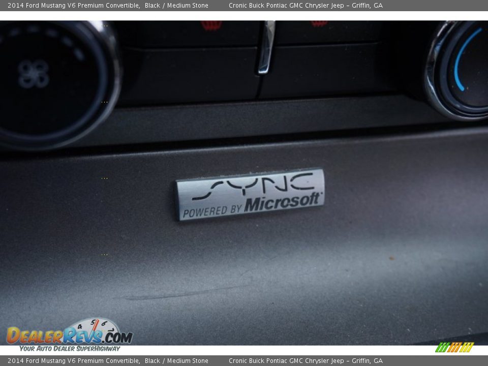 2014 Ford Mustang V6 Premium Convertible Black / Medium Stone Photo #22