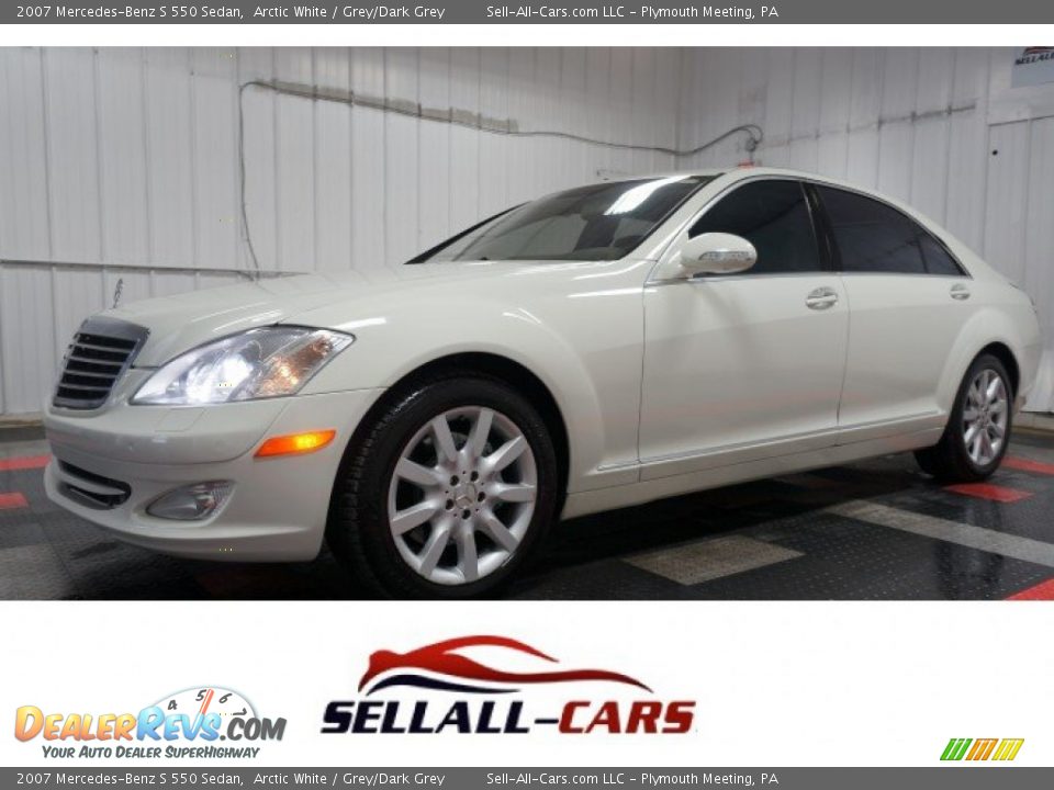 2007 Mercedes-Benz S 550 Sedan Arctic White / Grey/Dark Grey Photo #1