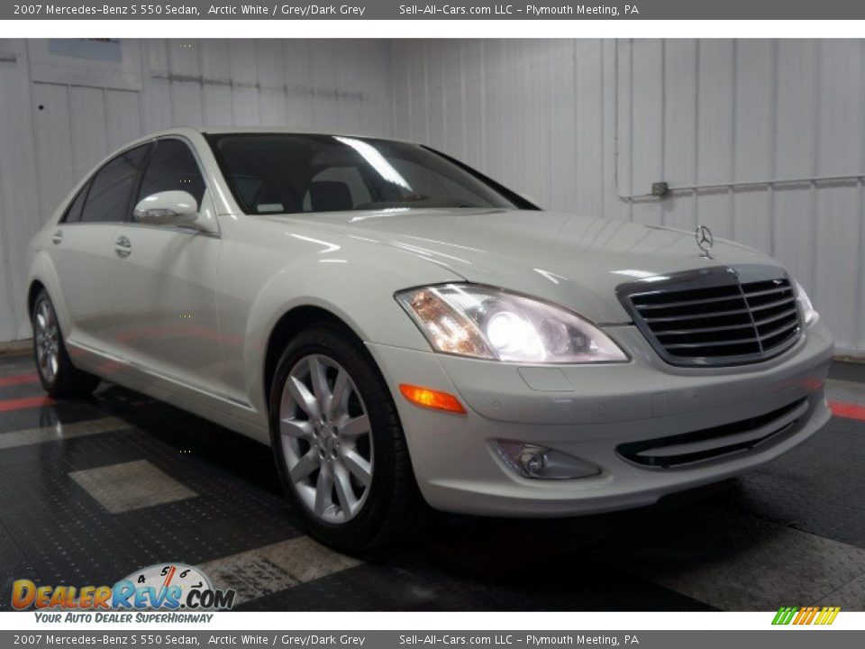 2007 Mercedes-Benz S 550 Sedan Arctic White / Grey/Dark Grey Photo #5