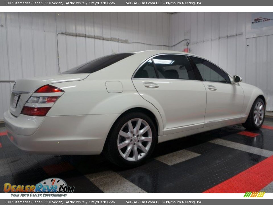 2007 Mercedes-Benz S 550 Sedan Arctic White / Grey/Dark Grey Photo #7