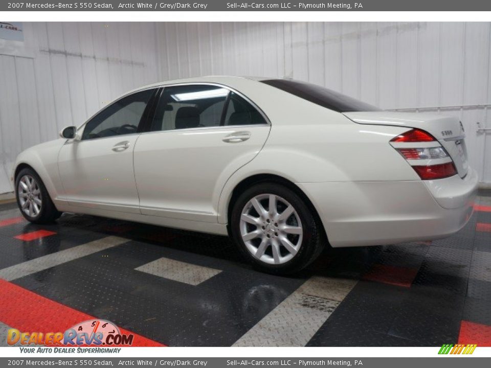2007 Mercedes-Benz S 550 Sedan Arctic White / Grey/Dark Grey Photo #11