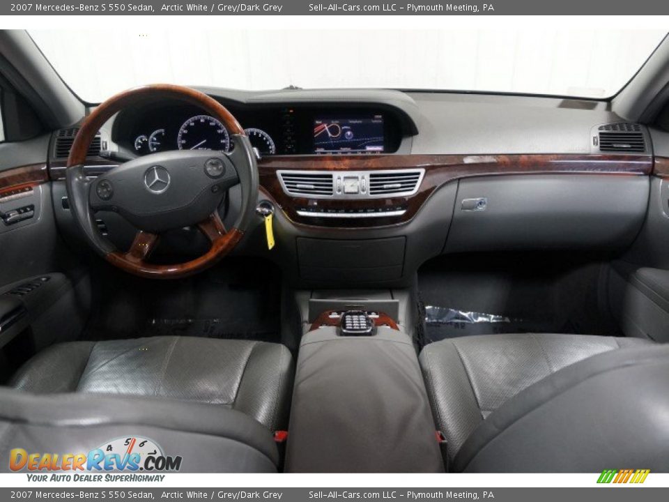 2007 Mercedes-Benz S 550 Sedan Arctic White / Grey/Dark Grey Photo #21