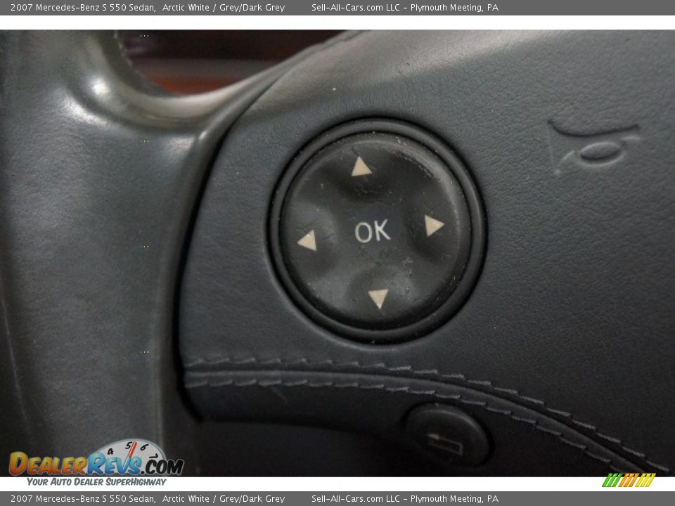 2007 Mercedes-Benz S 550 Sedan Arctic White / Grey/Dark Grey Photo #23
