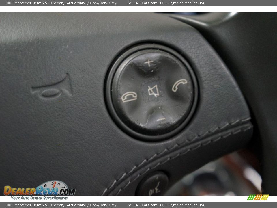 2007 Mercedes-Benz S 550 Sedan Arctic White / Grey/Dark Grey Photo #24